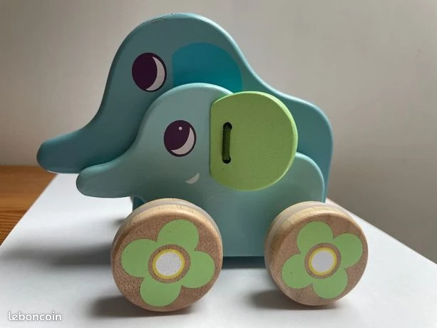 Jeux à pousser éléphant - Pitising
