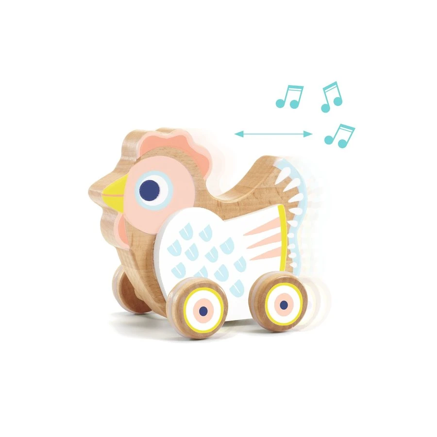 Jouet à pousser baby sing - Poule