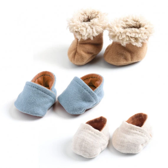 tenue poupon chaussons x3