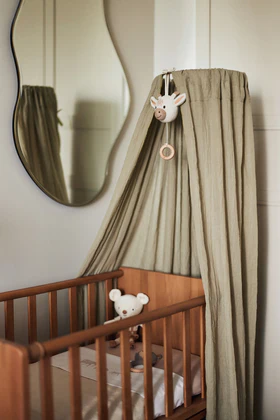 Ciel de lit vintage 155cm Olive green