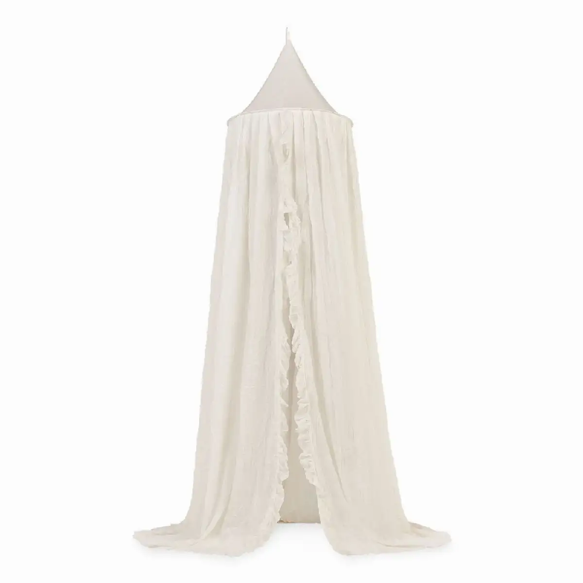 Ciel de lit vintage 245cm Ruffle Ivory