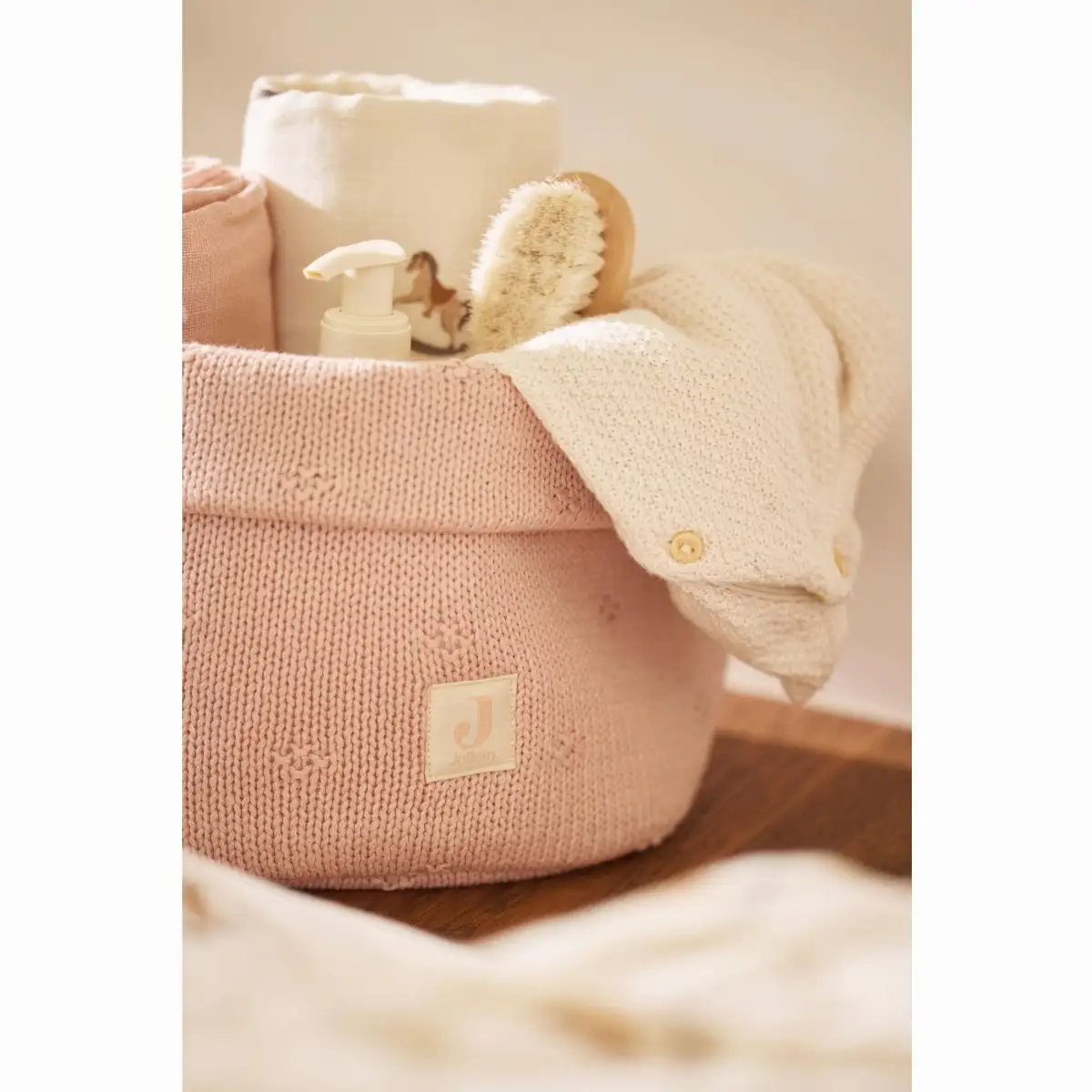 Petit panier de rangement produit - vieux rose knit