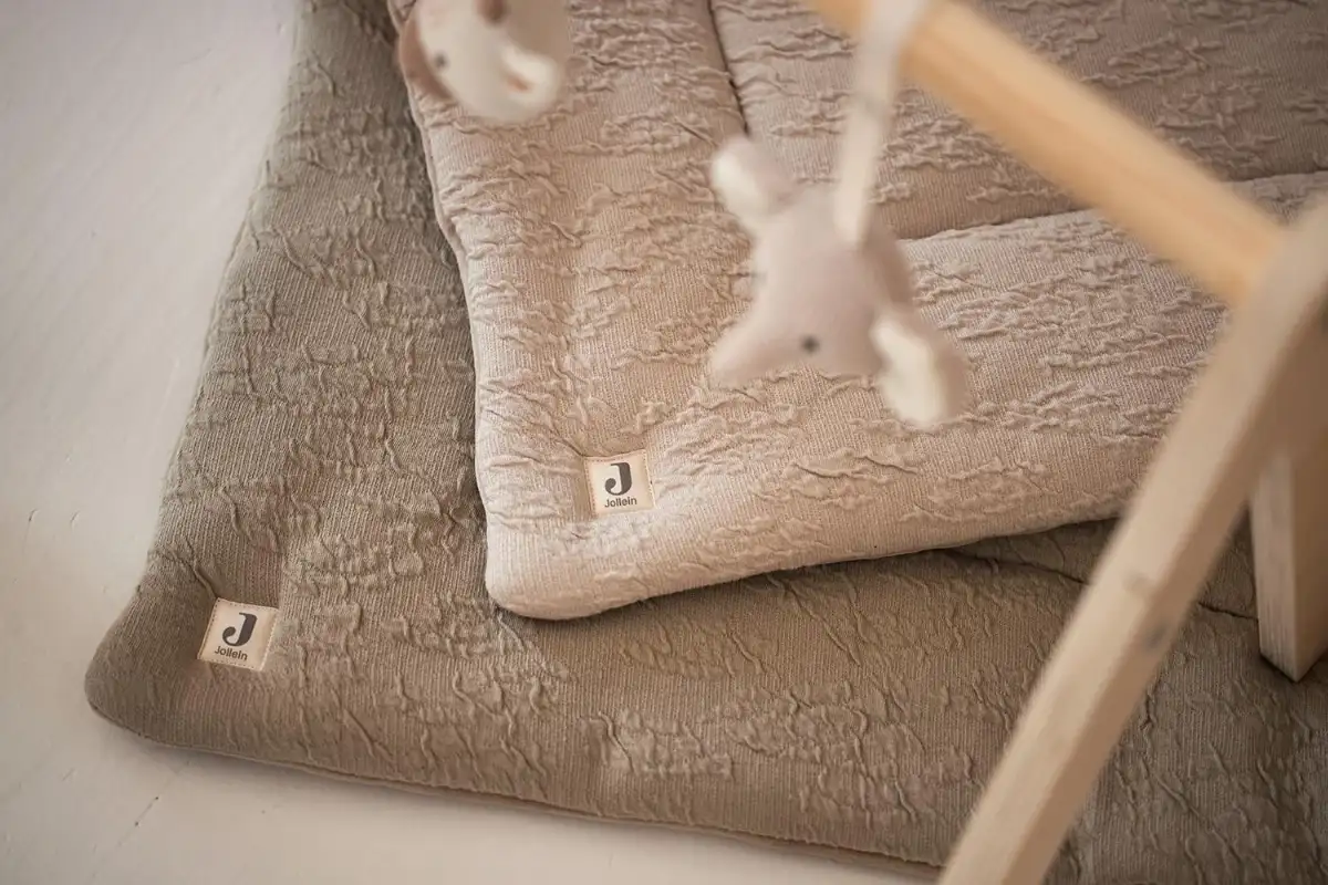 Tapis de parc 100x100 Soft waves nougat